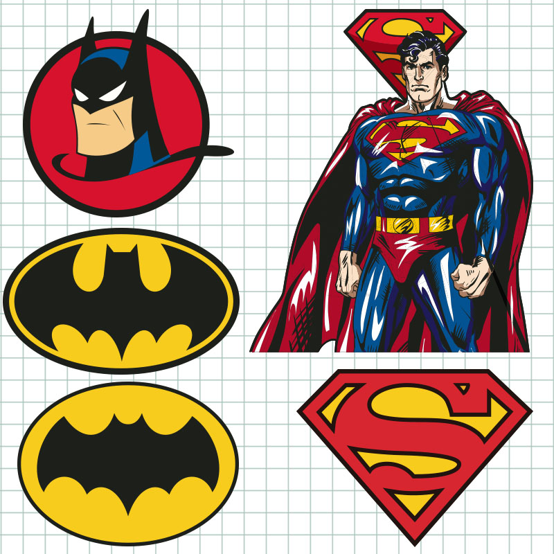 新品蝙蝠侠超人车贴动漫电动装饰