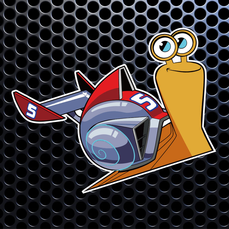 极速蜗牛狂奔turbofast手游赛车卡通动漫电动摩托创意汽车贴纸