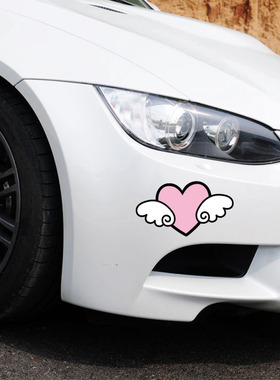 kook 可爱猫猫个性卡通汽车贴纸 翅膀 划痕遮挡  创意车贴