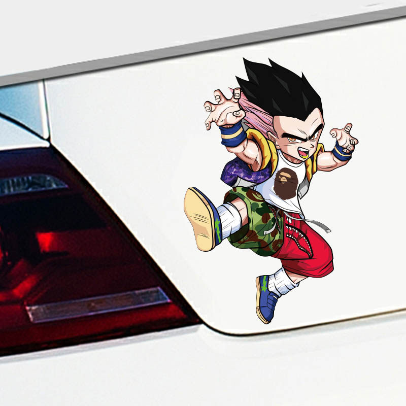 七龙珠潮牌卡通动漫人物热血格斗孙悟空划痕遮挡车身汽车装饰贴纸
