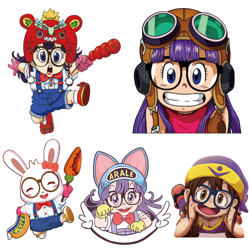 阿拉蕾车贴IQ博士SLUMP ARALE ALRALE卡通动漫电动摩托汽车贴纸