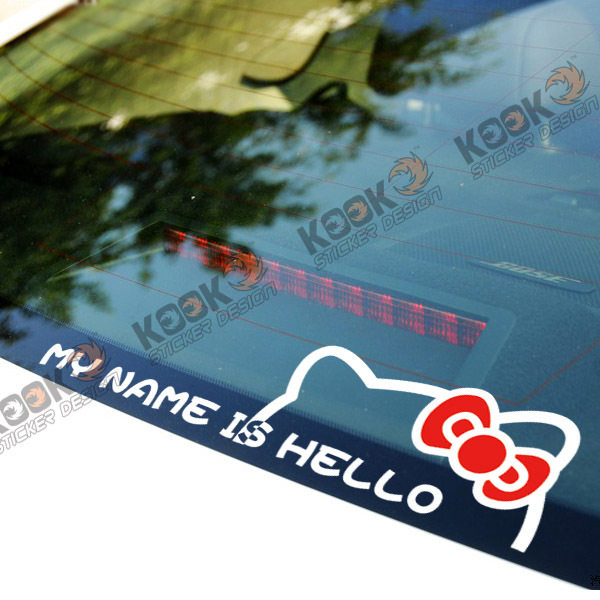 kook车贴 卡通动漫 可爱猫猫汽车贴纸 可定制英文名 车窗通用