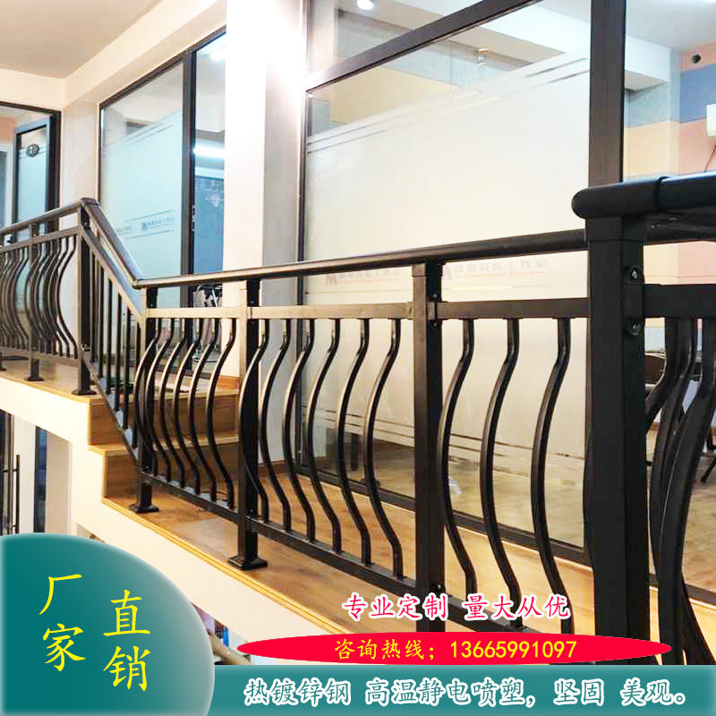 定制阳台栏杆锌钢室外露台护栏走廊扶手楼顶铁艺围栏新品防护栅栏_虎窝淘