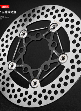 RZMA浮动盘AE6-B02适用极核电动车AE4 MAX/AE5/AE8刹车制动ABS盘