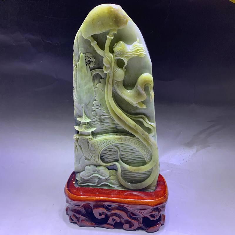 中国四大名玉南阳独山玉女娲补天摆件鉴赏送礼佳品