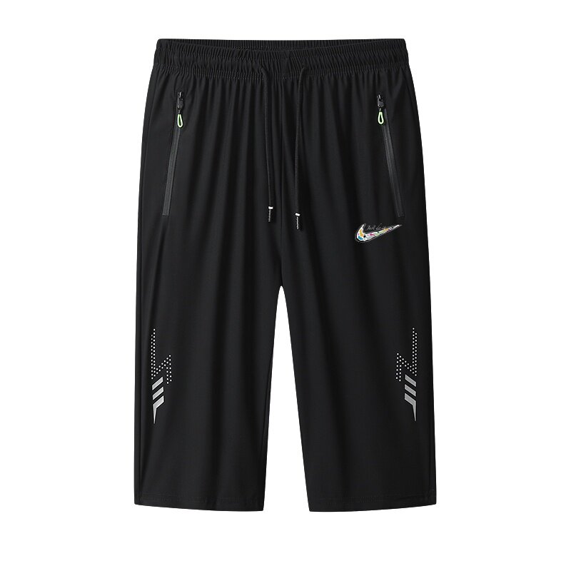 耐克顿休闲裤男夏季大码休闲冰爽松紧高弹宽松透气速干冰丝七分裤