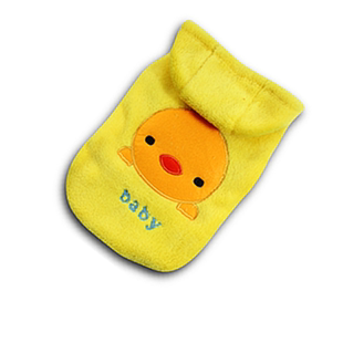 宠物衣服秋冬装黄色卡通小鸡鸭四脚衣加厚贵宾狗狗卫衣珊瑚绒泰迪