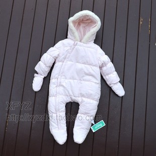 N050 好品质 牌子货 通过国际论证 宝宝冬装婴儿女童连体夹棉哈衣
