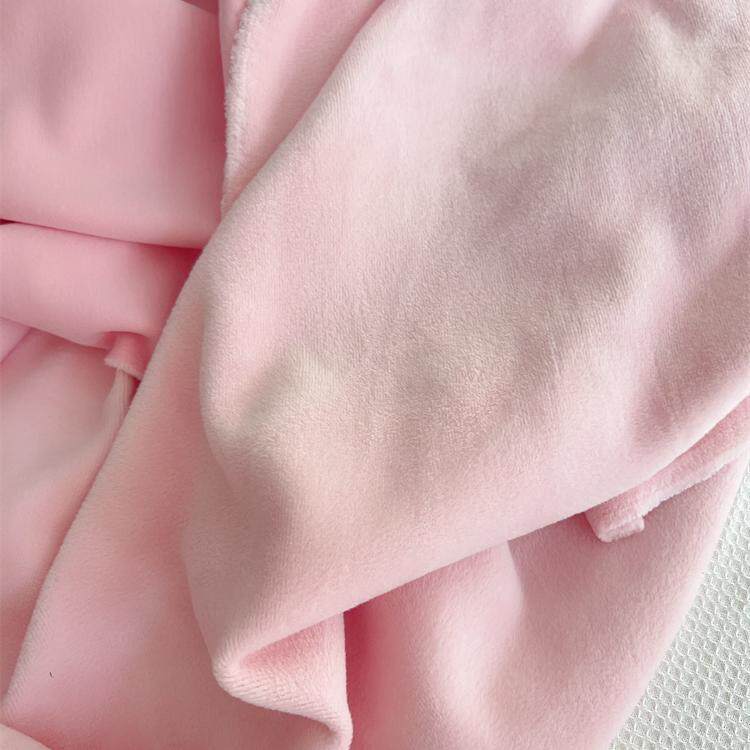 【孤品私藏】日本订单嫩粉色针织毛绒布料 秋冬卫衣裤子服装面料