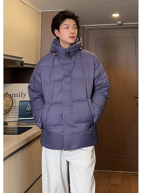 26冬季爆款羽绒服休闲时尚潮流云感可叠背包廓形连帽百搭款羽绒服