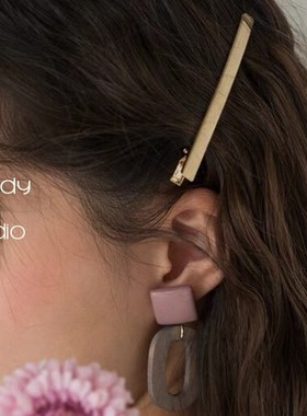 ins风大热的冷淡风金属拉丝发夹 chic鸭嘴夹刘海夹边夹女