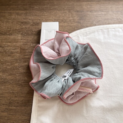 小众设计款 特别的撞色头花 小蛮腰温柔布艺棉布肠圈发圈