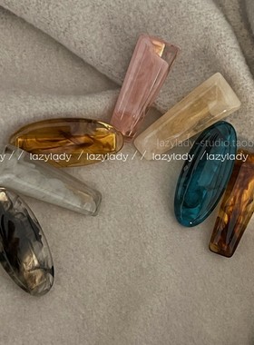 2个包邮~颜色美爆 日本简约ins边夹超仙发夹复古刘海迷你鸭嘴夹女