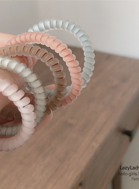 Lazylady 包邮5个装 简约磨砂细款耐看电话线发绳 小号发圈头绳女