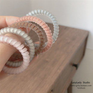 Lazylady 包邮5个装 简约磨砂细款耐看电话线发绳 小号发圈头绳女