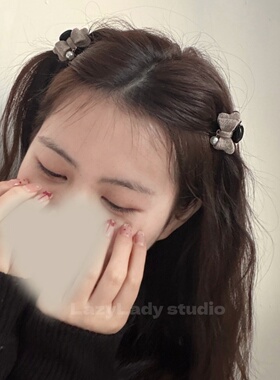 4色 一对 灰蓝 卡其 深灰 藕色精致迷你小抓夹刘海夹鲨鱼夹发卡女