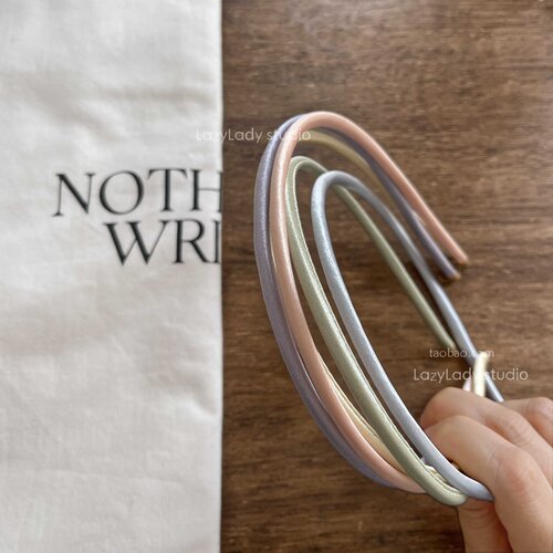 简约细发箍 奶油彩糖果色细圆头箍 极简基础百搭缎面发卡发捆