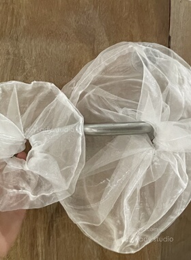 清！原25 绢纱欧根纱春夏超仙气氛围感头花 欧根纱时髦精发圈发绳