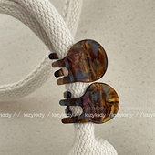 2个装 chao洋气可爱 醋酸小号抓夹mini鲨鱼夹公主夹盘发小夹子