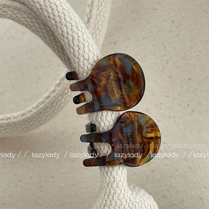 2个装！chao洋气可爱的醋酸小号抓夹mini鲨鱼夹公主夹盘发小夹子