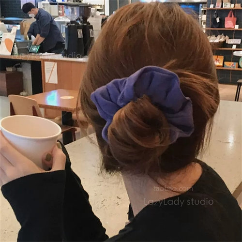 头花素色小众棉麻高级ins发圈