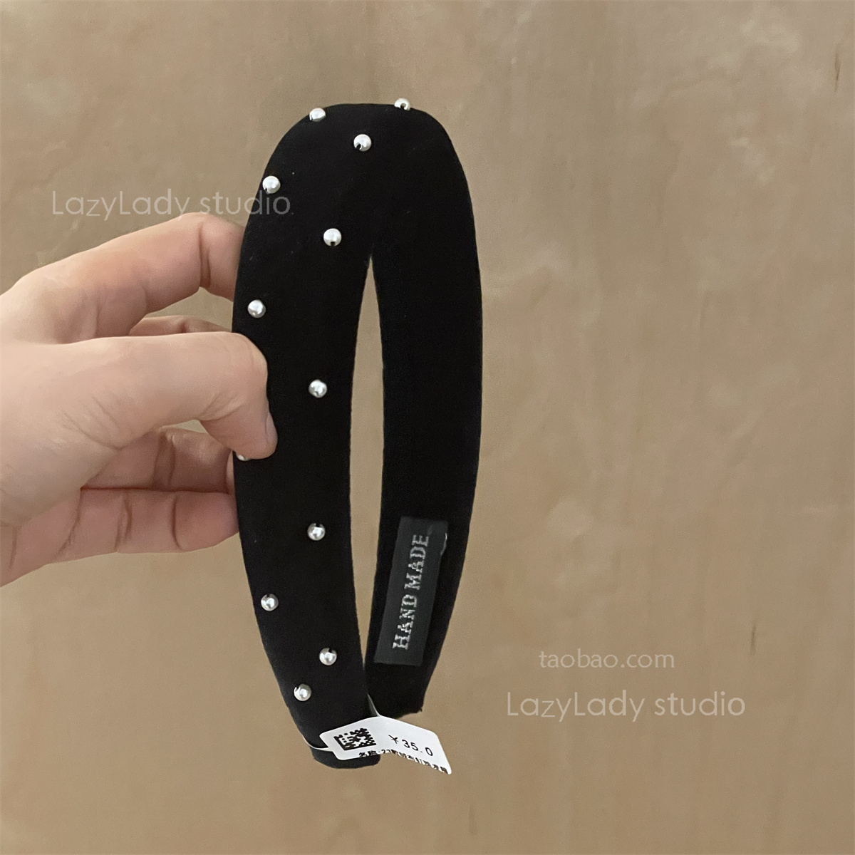 lazylady发箍丝绒赫本风