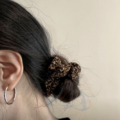 气质复古百搭豹纹发圈 简约高级感百搭肠圈肥肠圈头花头绳发绳 女