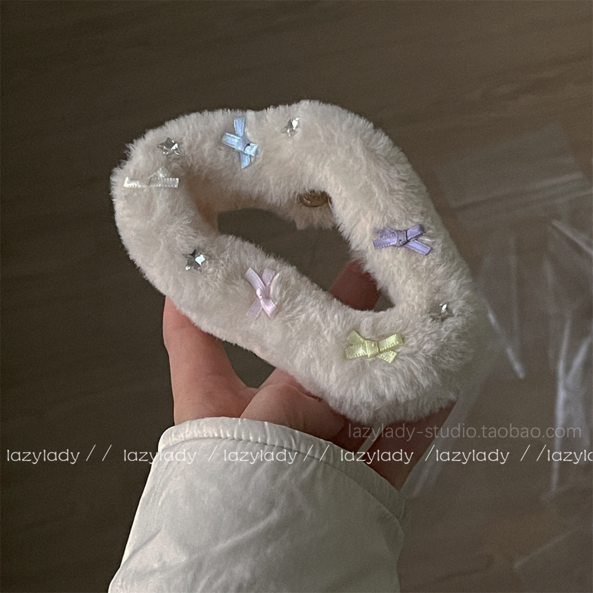 lazylady抓夹毛茸茸鲨鱼夹ins风