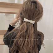 醋酸材质 ins蝴蝶结弹簧夹边夹发饰刘海发夹顶夹一字夹头饰优雅