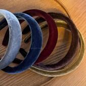 高级色系 小高货精致真丝丝绒高颅顶发箍 净面反光舒适韩国头箍女