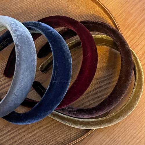 高级色系 小高货精致真丝丝绒高颅顶发箍 净面反光舒适韩国头箍女