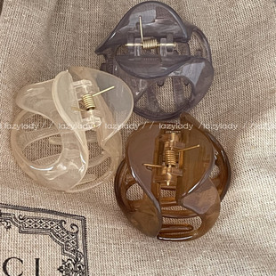 果冻感轻便好抓好用 后脑勺盘发夹子鲨鱼抓好看 网红异形抓夹女