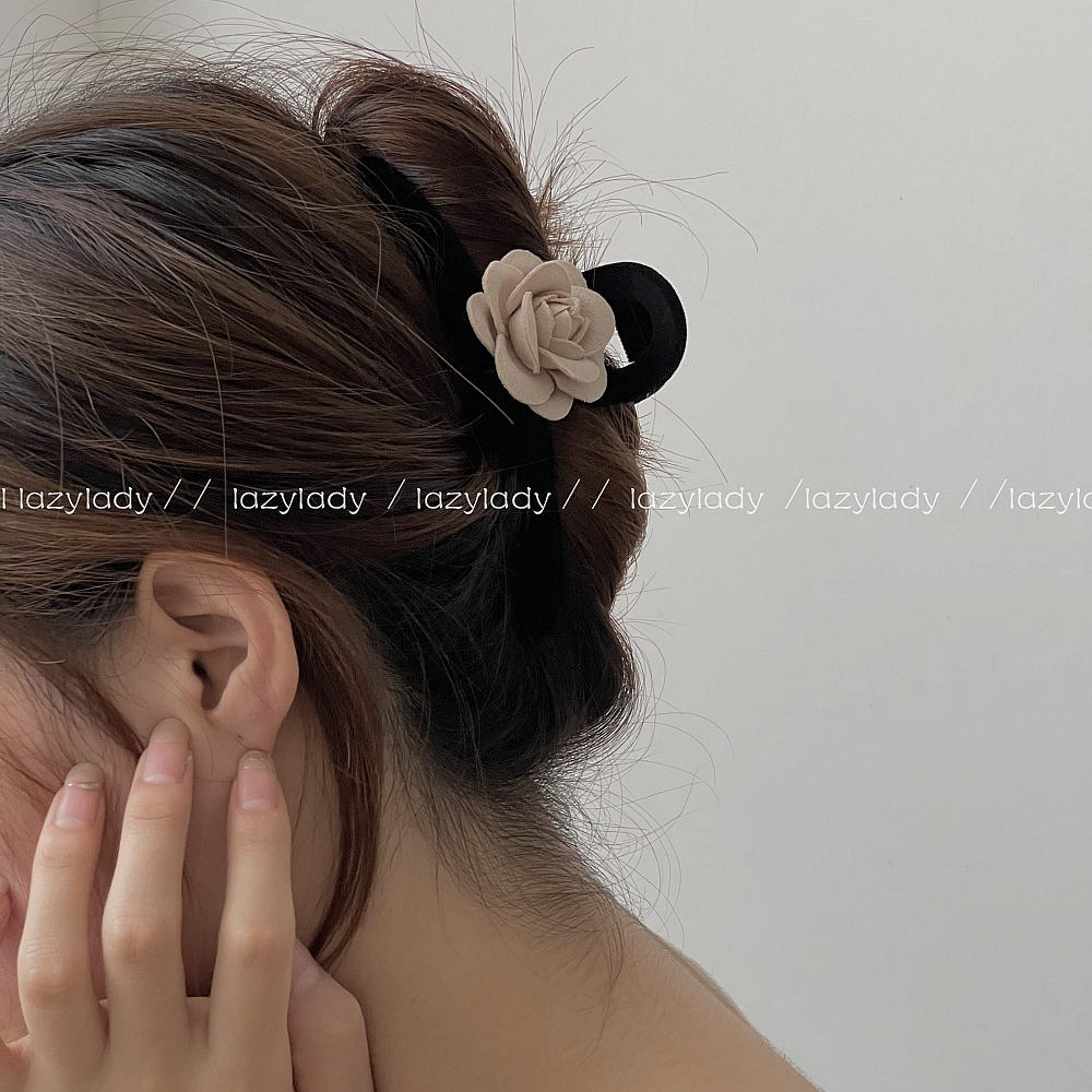 加大13cm，发量多也可！秋冬植绒黑色基础简约山茶花鲨鱼夹抓夹女,饰品/流行首饰/时尚饰品新,发饰,淘宝优惠券,粉丝福利购,淘宝优惠卷