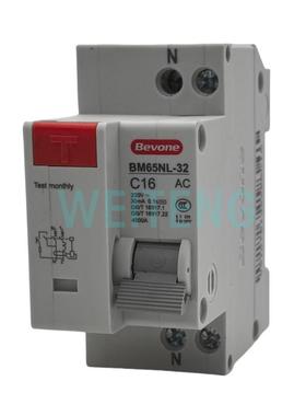 Bevone北元电器 BM65NL-32 漏电断路器家用照明插座开关 单相220V