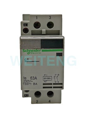 施耐德家用接触器 CT 63A 2NO 220/230V两极2P静音建筑型15971 BA