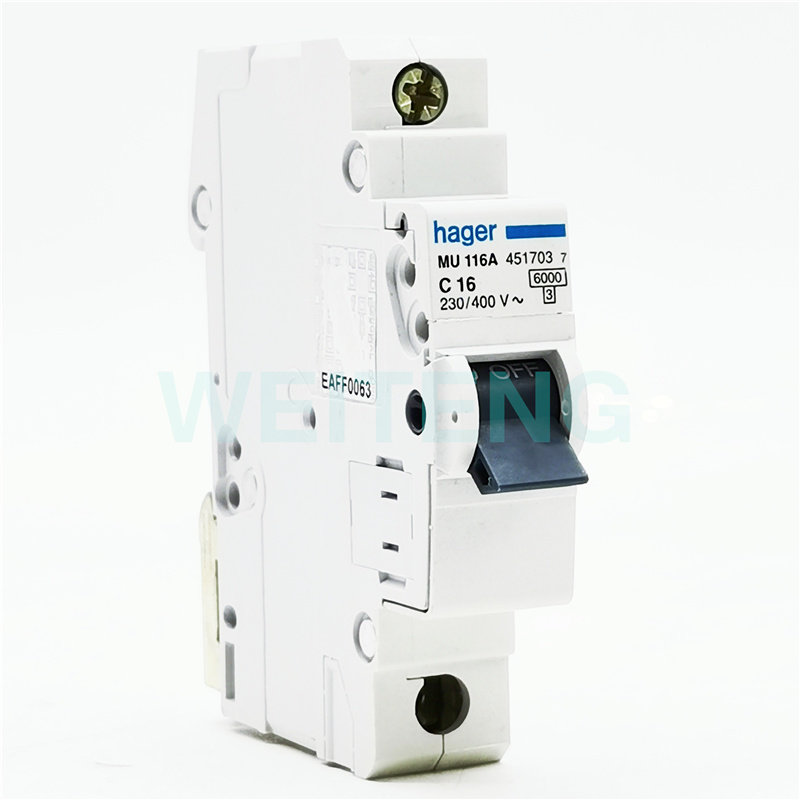 HAGER海格MU116A单相空气开关1P