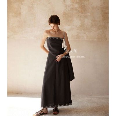 Ress.M十三行极简正品夏季新品设计感小众极简绣花半身裙02088