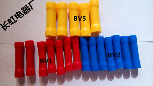BV1.25 BV2 BV5紫铜 中间冷压端子管型接线端头绝缘端子