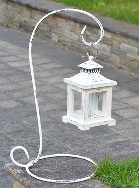 欧式风铁艺花园婚庆木制提灯摆件