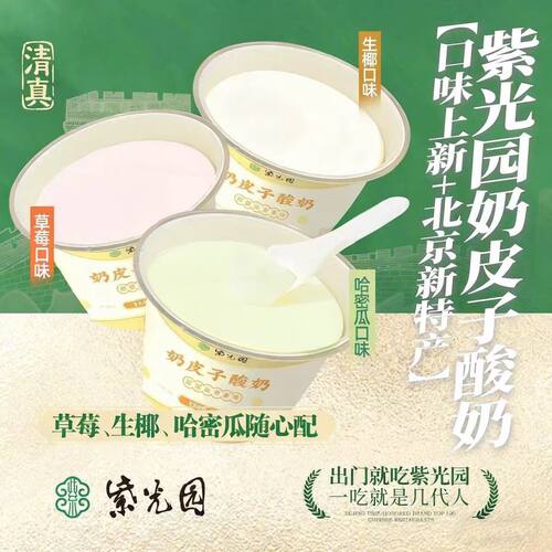【门店自制】老北京紫光园奶皮子酸奶特产网红美食小吃顺丰包邮