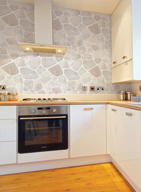 自贴壁纸厨房贴瓷砖翻新贴纸环保阳台装饰自粘墙纸鹅卵石防水墙贴