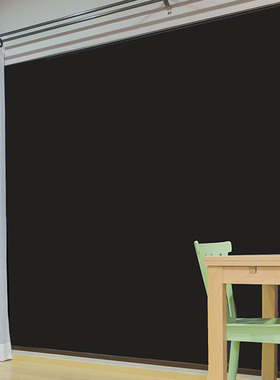 静电膜完全遮光纯黑色玻璃贴膜窗户贴纸家用卧室自粘不透光不透影