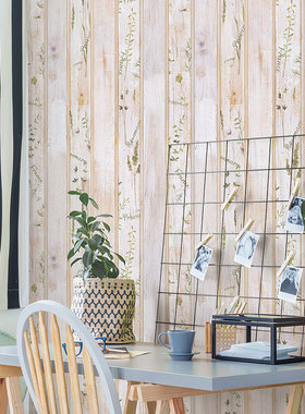加厚仿木纹自粘防水墙纸翻新装饰美化自贴纸墙面壁纸电视背景墙贴
