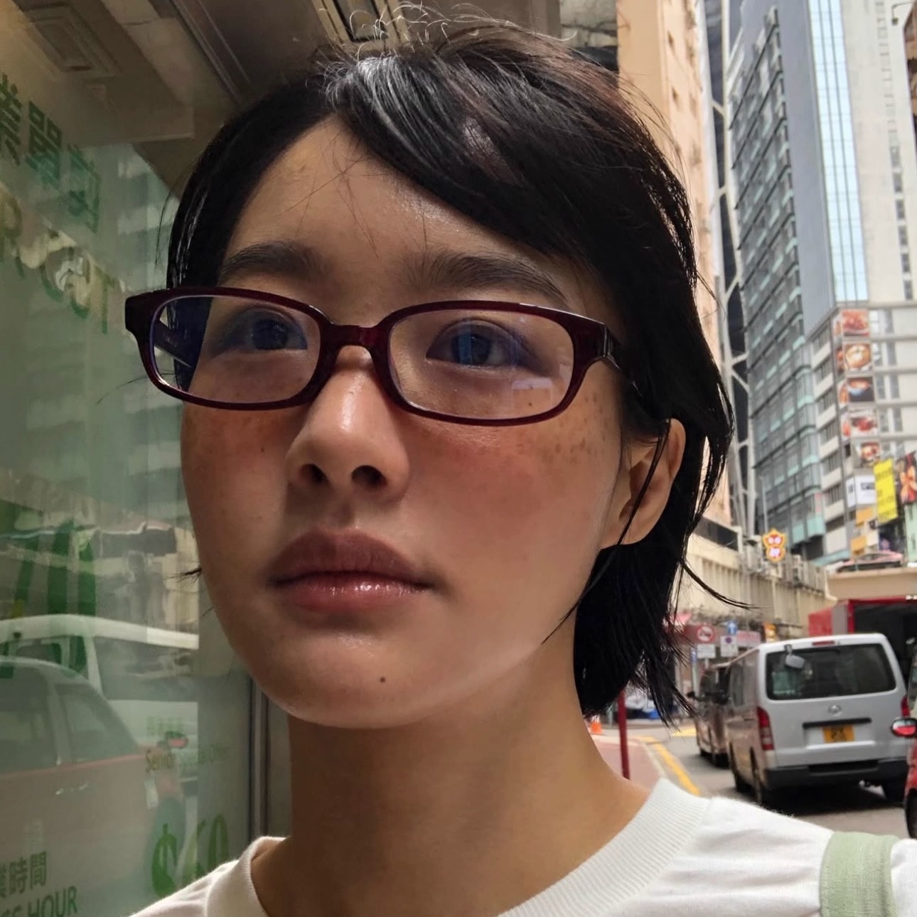 404的店韩版时髦斯文长方形眼镜