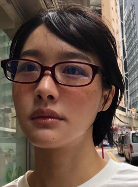 404的店韩版时髦斯文书生气长方形眼镜配度数近视素颜平光镜框女