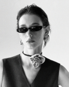 复古网红两色ins欧美朋克街头复古小墨镜女男扁椭圆2025年新男女