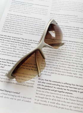 Y2K街头亚文化半框飞行员式墨镜