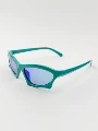 Green Frame Iridescent Lens