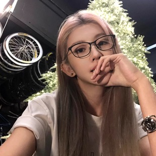 眼镜防蓝光书呆子气质镜框素颜 时髦金属斯文rose同款 404 店韩版