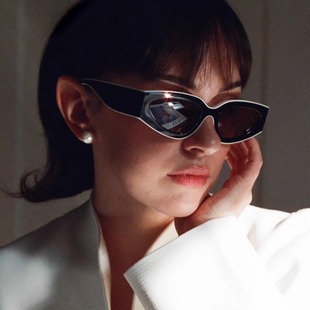 404 店复古时髦街头大框猫眼墨镜凹造型太阳眼镜防紫外线男女